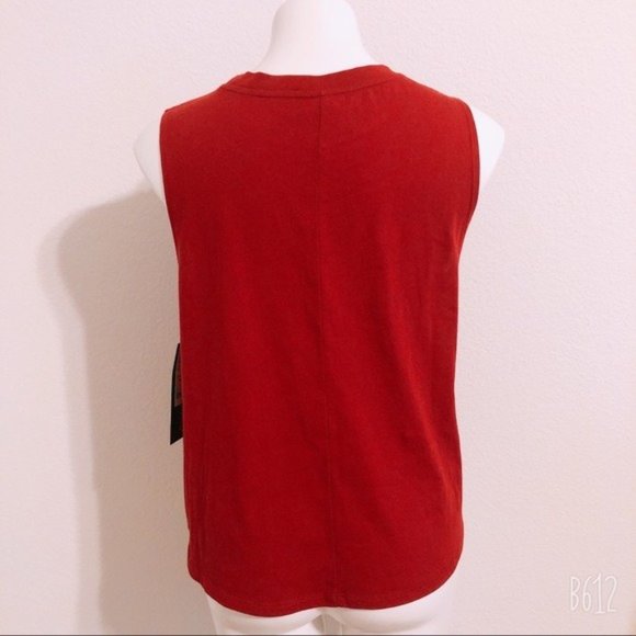 Betsey Johnson Tank Top Two to Taco Muscle Tee in Medium Red, Size M, NWT - Picture 4 of 9